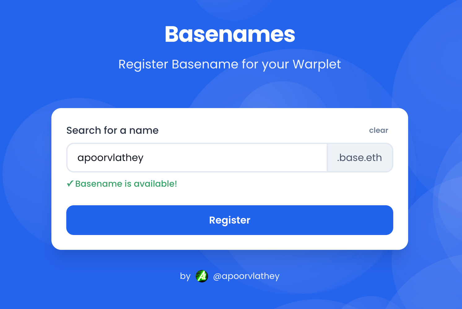 Basenames - Farcaster Mini Apps